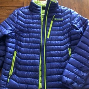 Marmot womens jacket purple and green like new